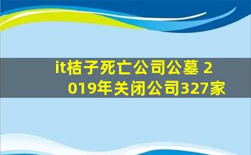 it桔子死亡公司公墓 2019年关闭公司327家